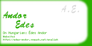andor edes business card
