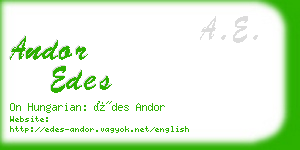 andor edes business card